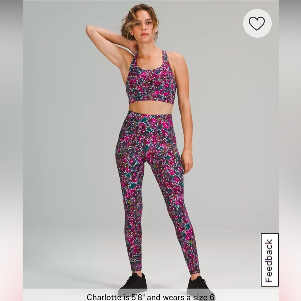 Lululemon Base Pace Floral Electric